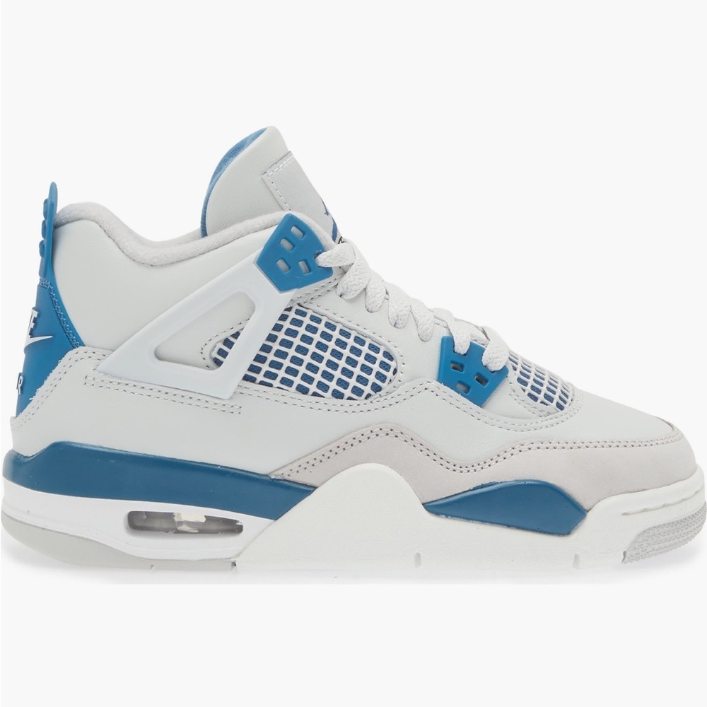 Jordan 4
Grade school
Off white/ military blue
Brand new - Picture 7 of 12